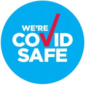 We're COVID safe logo